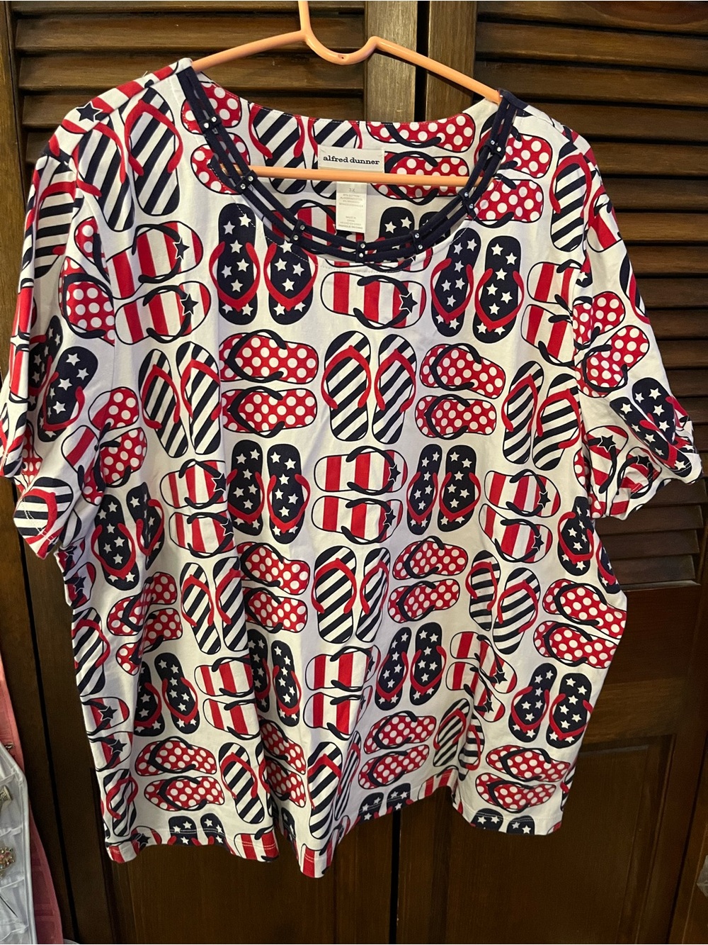 Alfred Dunner Patriotic Knit Top